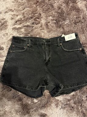 Abercrombie & Fitch Black Denim A-Line Shorts